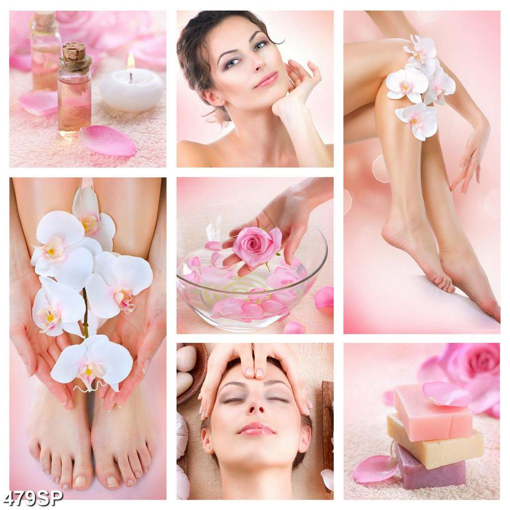 TRANH DÁN TƯỜNG 3D SPA NHẸ NHÀNG SP479 - TRANH NAIL - PHUN XĂM - SALON TÓC - NỐI MI - CHĂM DA - YAN SHOP