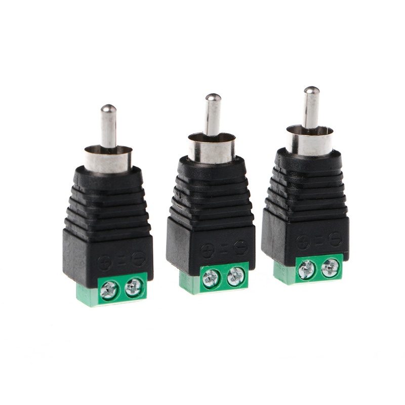 Set 3 Đầu Nối RCA AV Balun 2 Vít Chuyên Dụng