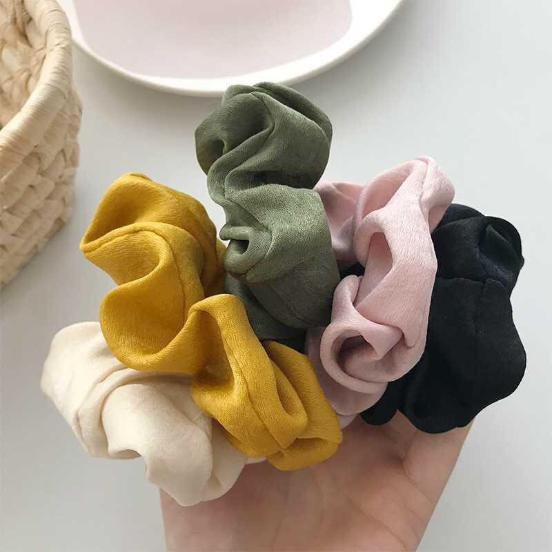 Scruchies, Dây cột tóc vải chiffon phong cách Hàn Quốc thời trang cho nữ