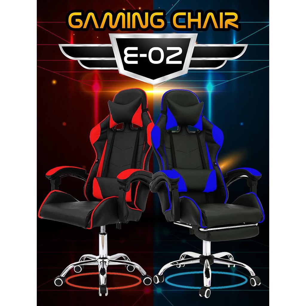 BG Ghế game văn phòng cao cấp chân xoay ngã 135 độ Thái Lan model E0201N red/black 2021