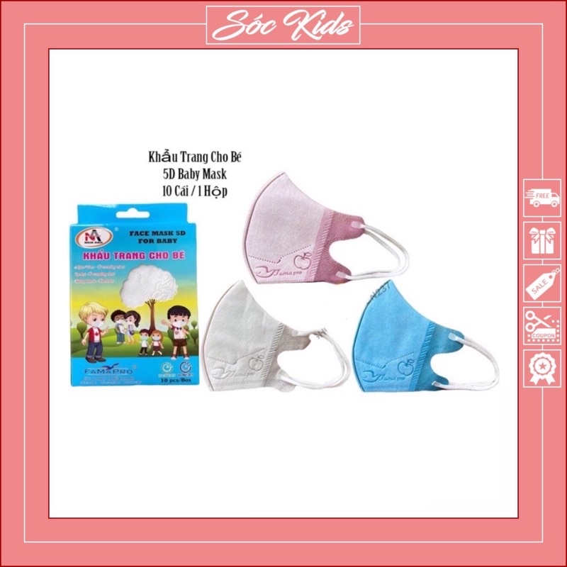 Khẩu Trang Y Tế 4 Lớp Kháng Khuẩn Cho Bé