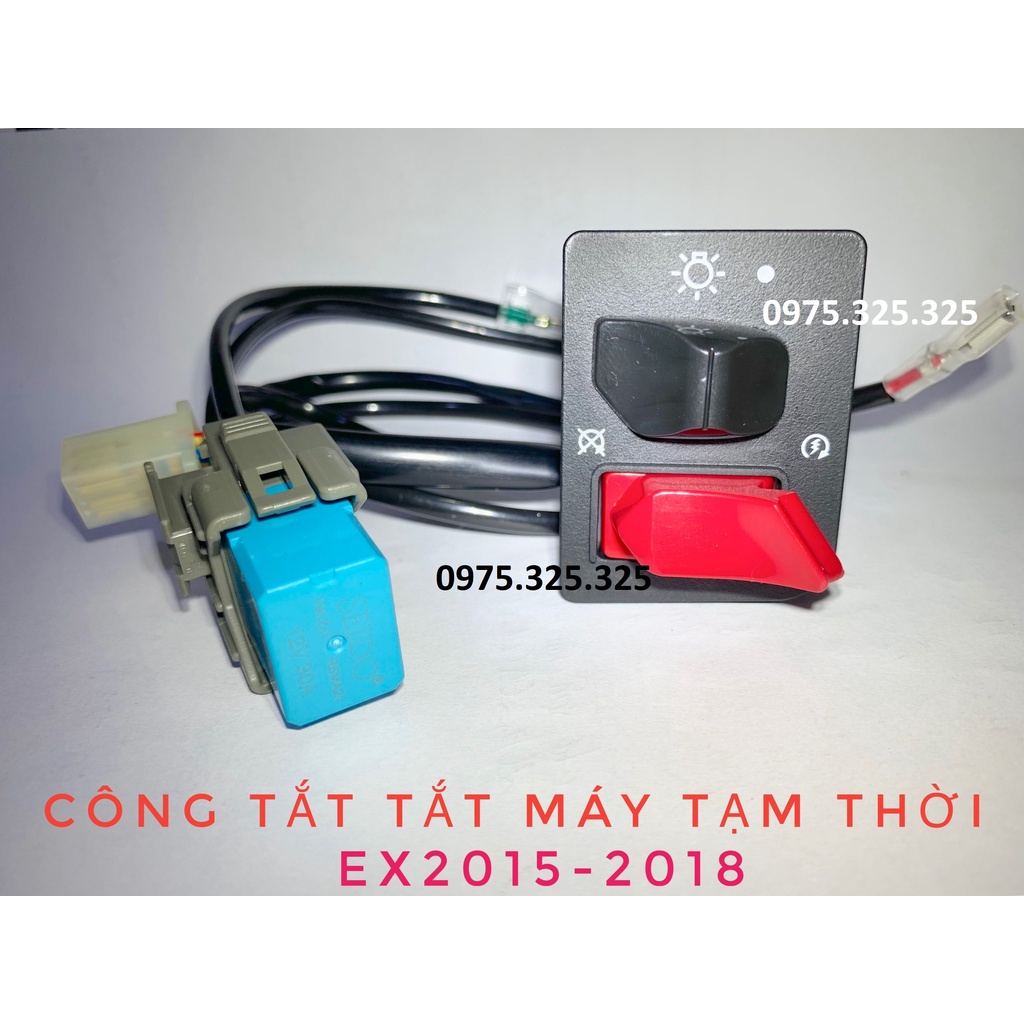 CHÍNH HÃNG - Công tắt tắt máy tạm thời Ex150 2015 2016 2017 2018 ya - công tắc dừng tạm thời Exciter 150 yamaha ct đỏ sh