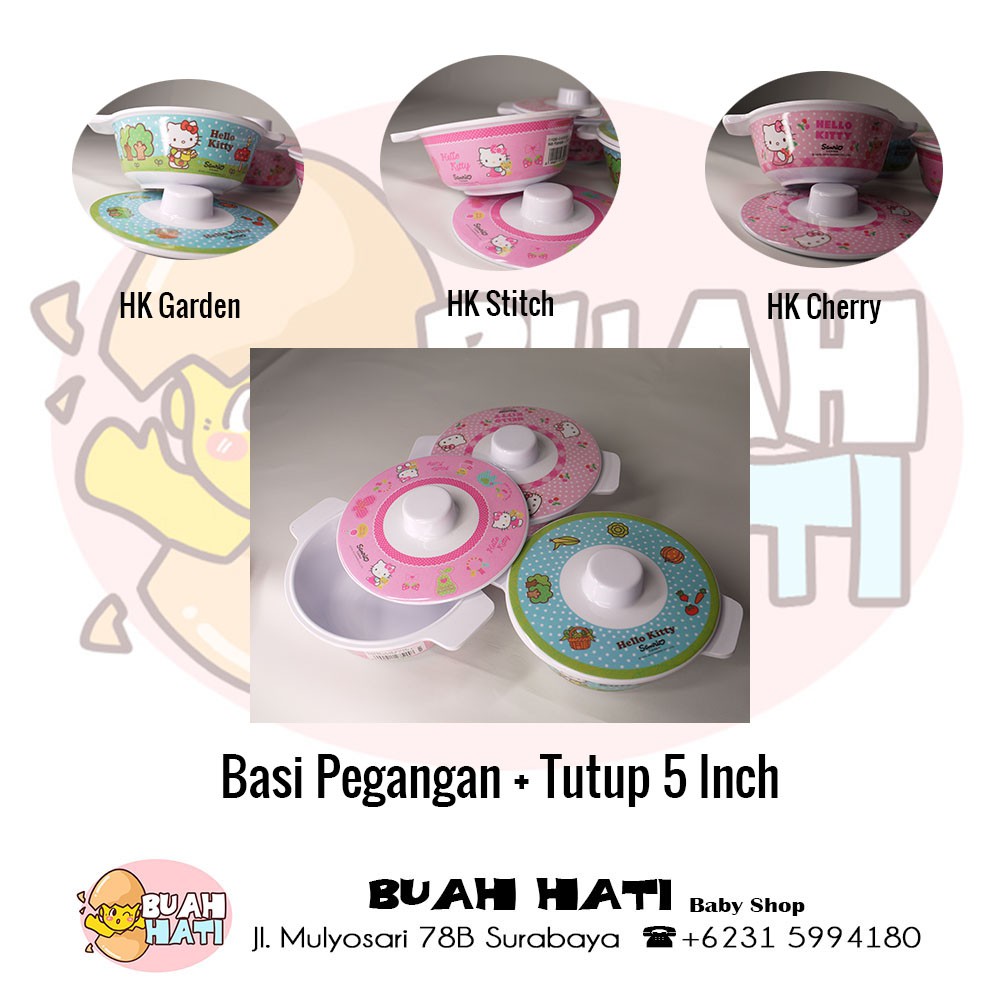 Tay cầm bát + vỏ bọc tay cầm hình Hello Kitty/Doraemon Blf3250 | Mô hình nhân vật hoạt hình Maspion Vanda Srithai Melamine