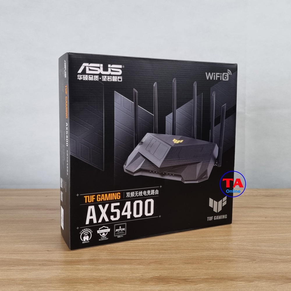 Bộ Phát ASUS TUF AX5400, WiFi 6 tốc độ 5400Mbps, Chuyên dành cho Gaming