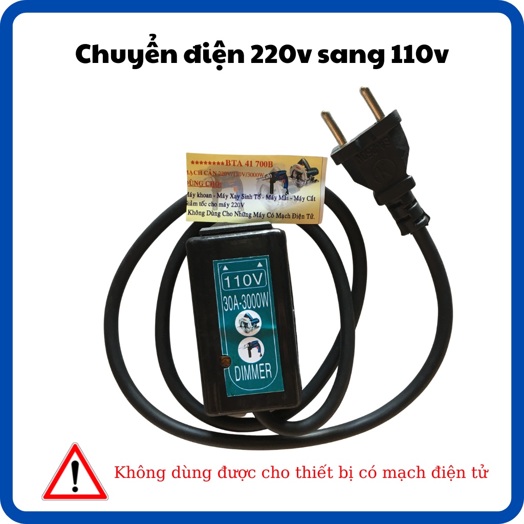 Cục đổi nguồn điện 220v sang 110v dùng cho các thiết bị dụng cụ cầm tay điện 100v