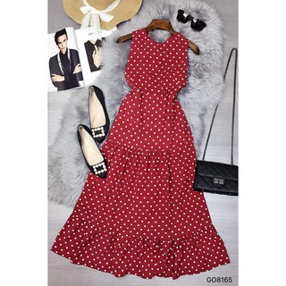 ĐẦM MAXI BI ĐUÔI CÁ HỞ LƯNG_ GO8165