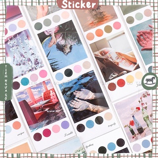 Set 3 tấm sticker dài Pantone Landscape Dán Sổ Trang Trí Bullet Journal, Trang Trí Sổ Tay - Tiệm Ngựa Gỗ