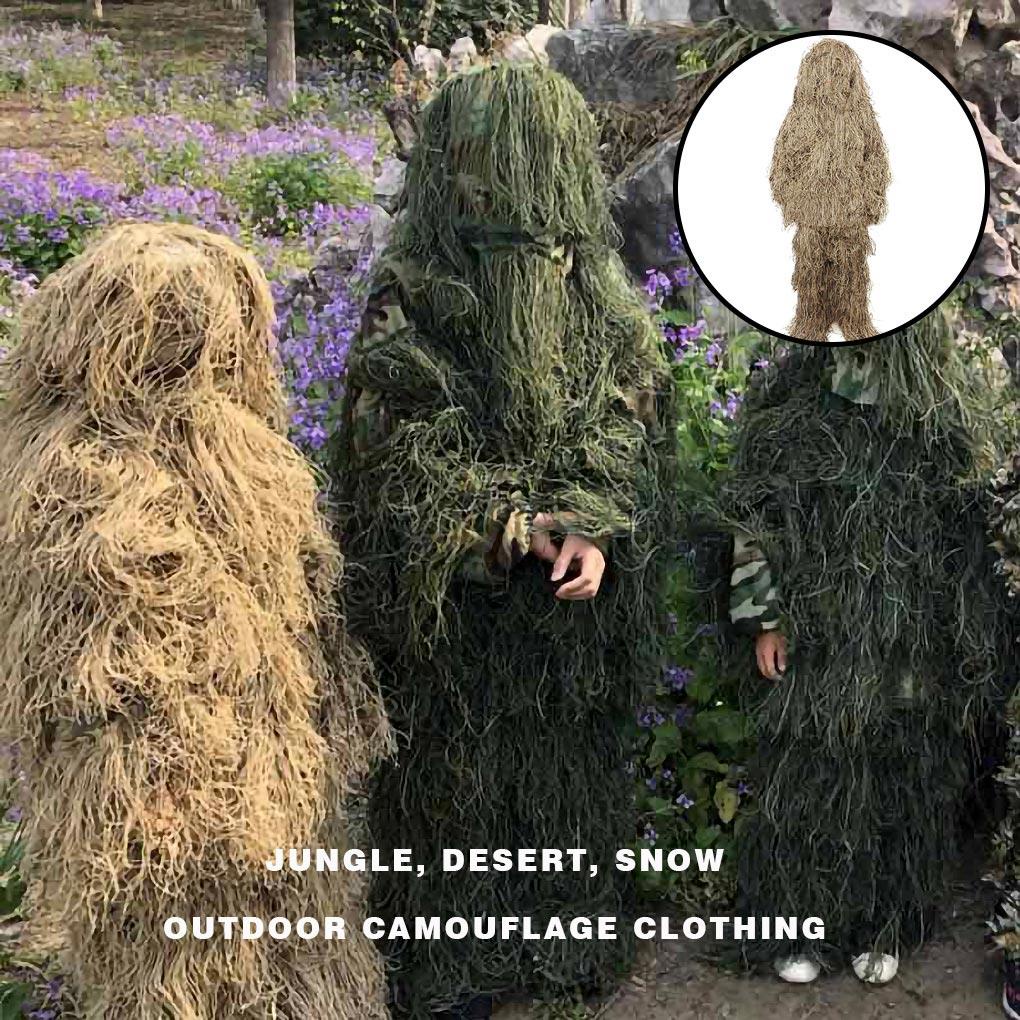 Bộ Quần Áo Ngụy Trang Ngoài Trời Ghillie Màu Xanh Lá Cây 155cm