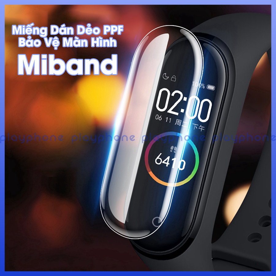 Miếng Dán Đồng Hồ Xiaomi Mi Band 6 Ppf chống va đập và trày xước playphonevn