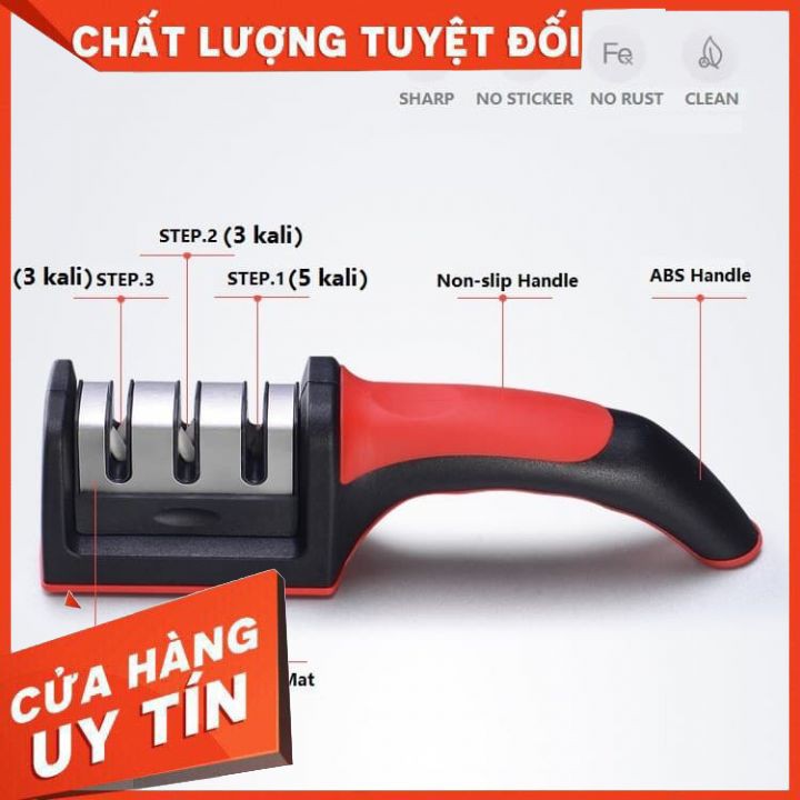 Dụng cụ mài dao kéo 3 cấp độ cầm tay Living C , mài dao nhanh bén siêu tiện lợi