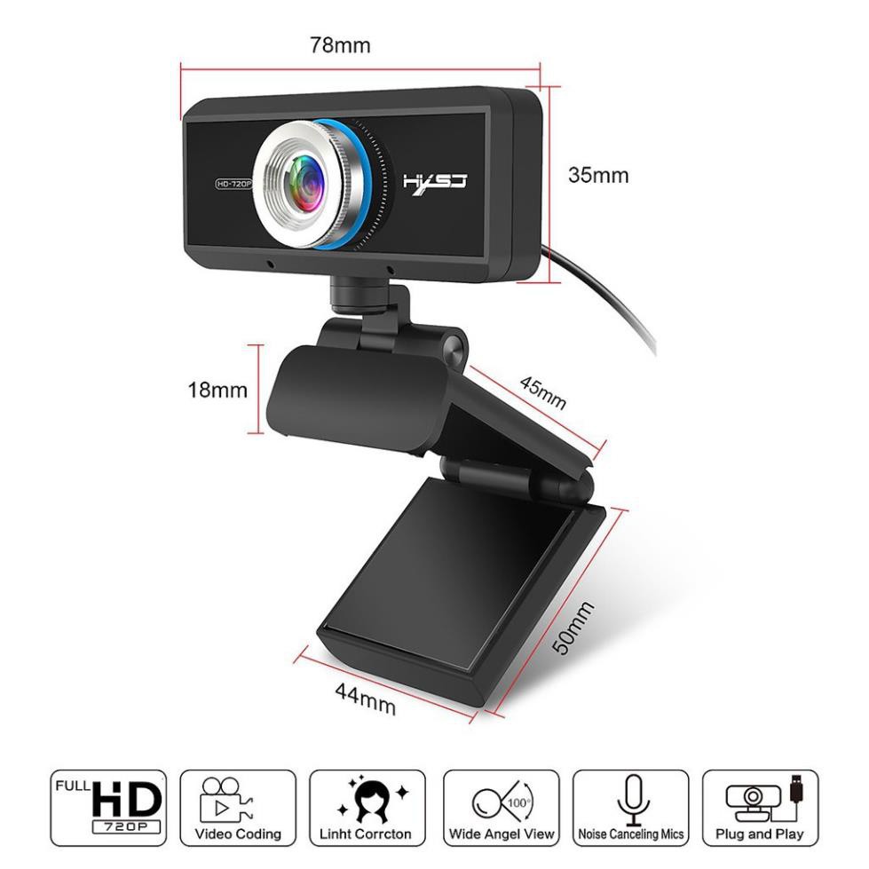 Webcam pc, laptop HXSJ S4 HD 1080P USB3.0 2.0 Camera Có Thể Điều Chỉnh 360° Kèm Mic Cho Cuộc Gọi Video - Hàng Chính Hãng | BigBuy360 - bigbuy360.vn