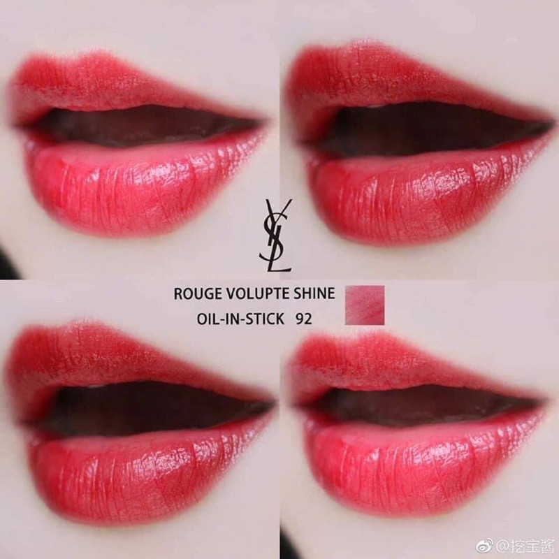 Son thỏi YSL Rouge Volupte Shine oil in stick fullsize màu 12 92 101 102