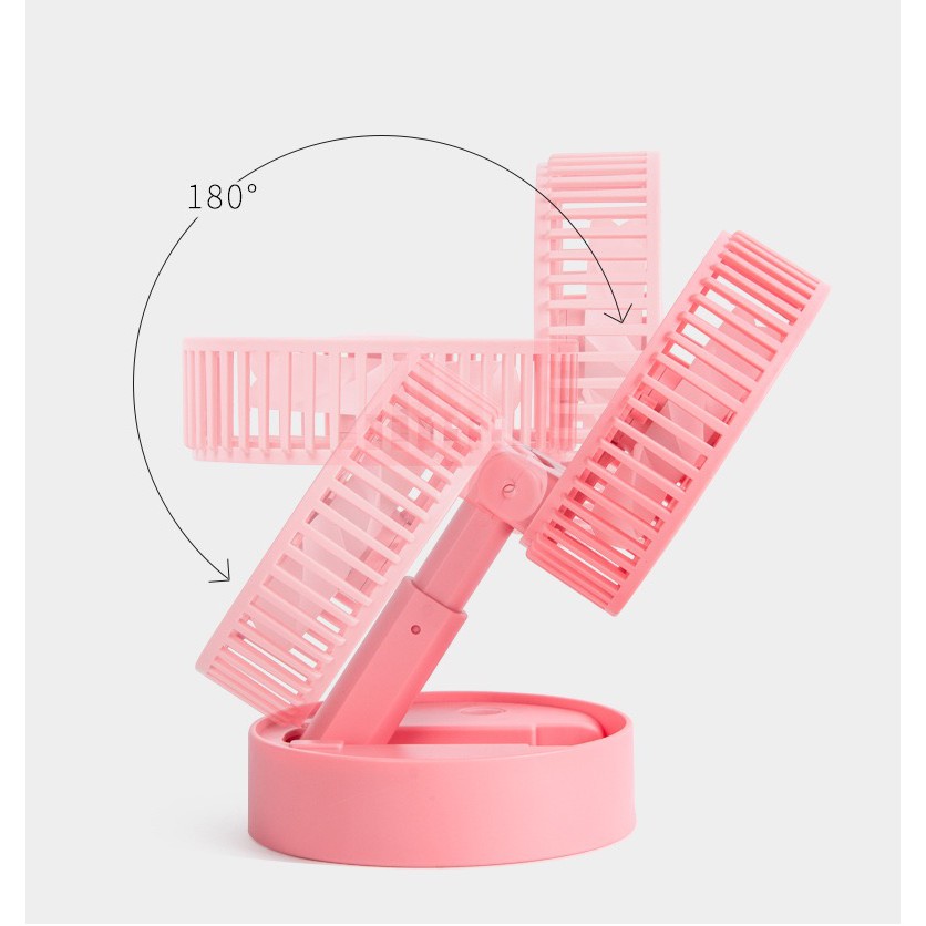 Quạt Mini Cầm Tay 3 Tốc Độ Gió Gấp Gọn A9 Tiện Dụng - TẶNG KÈM Pin Và Cáp Sạc USB | BigBuy360 - bigbuy360.vn