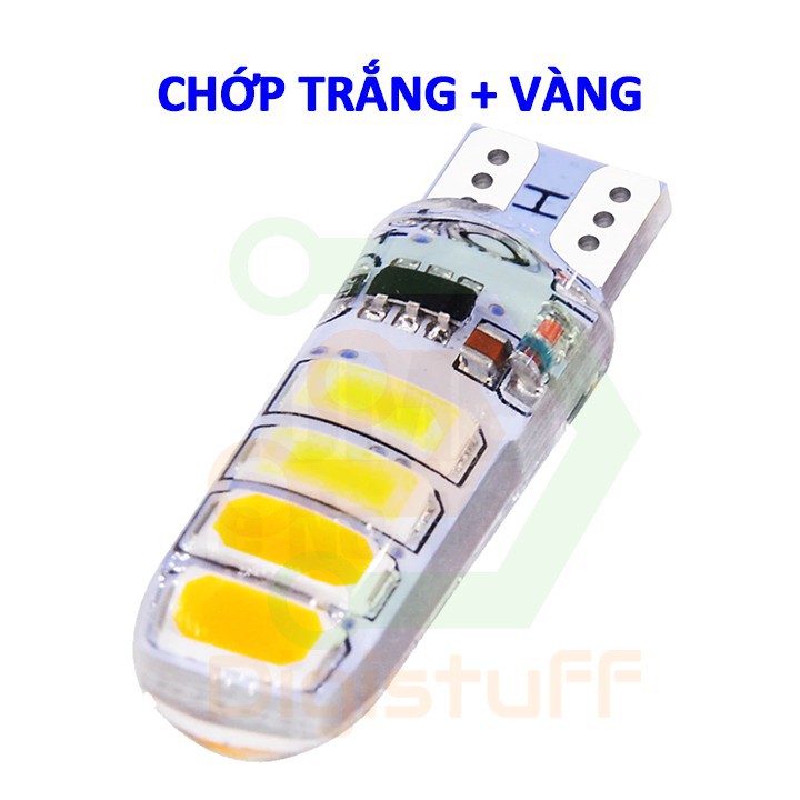 Đèn LED xi nhan demi có hiệu ứng chớp 2 màu - đèn demi đổi màu 95