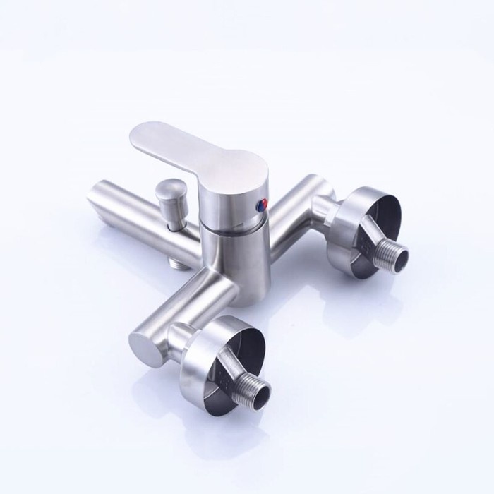 Củ sen tắm nóng lạnh củ tròn giá rẻ inox 304 cao cấp tặng kèm 2 chân Z - QM0025