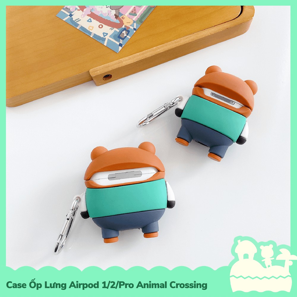 [Sẵn VN - NowShip] Case Ốp Lưng Air_Pod 1 / 2 / Pro Gel Silica Kiểu Dáng Village Game Animal Crossing Horizons