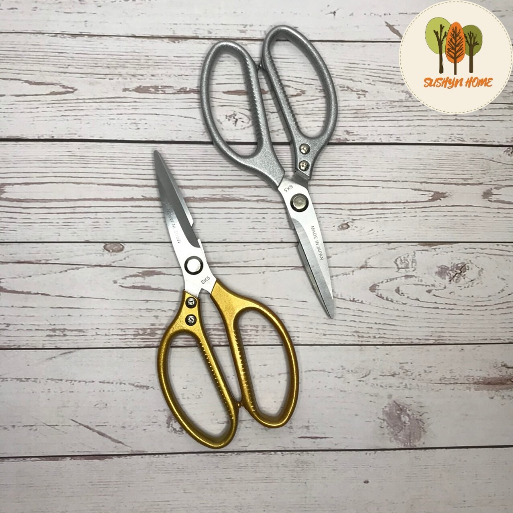 Kéo Xuất Nhật Bản Kapusi, Kéo SK5 Đa Năng, Chất Liệu Lưỡi Thép Chống Gỉ, Cán cầm chắc chắn, lưỡi sắc