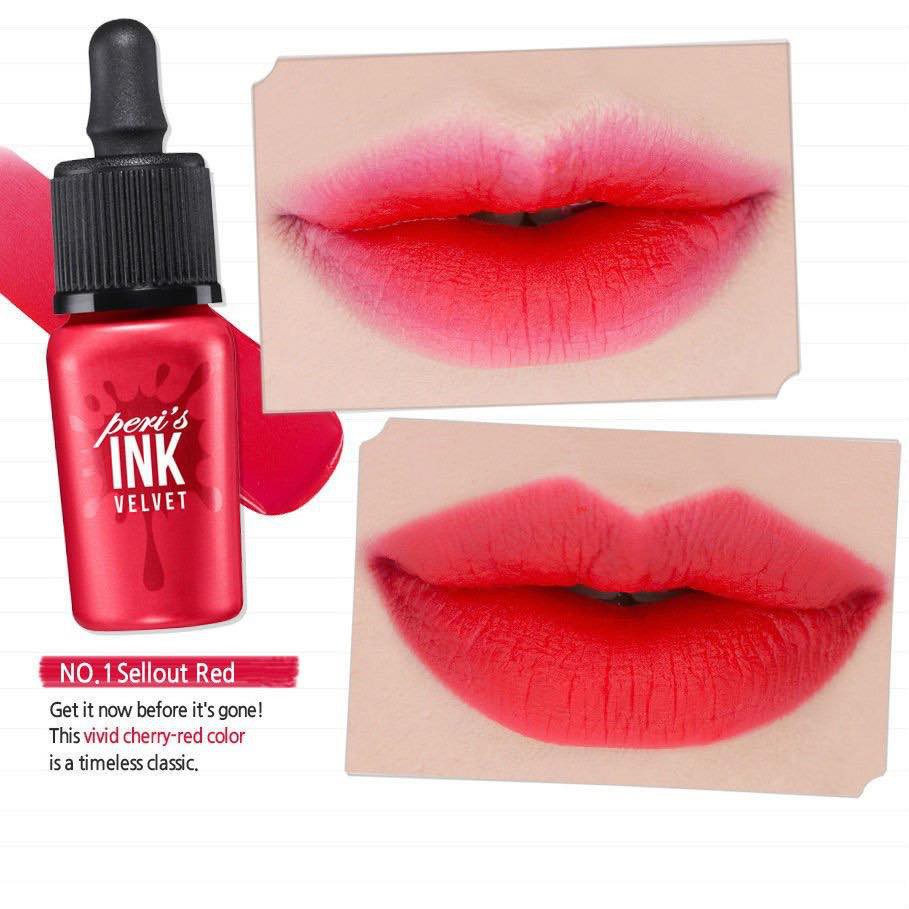 SON KEM LÌ PERIPERA INK CLOUD VELVET #MÀU_01_ĐỎ_HỒNG