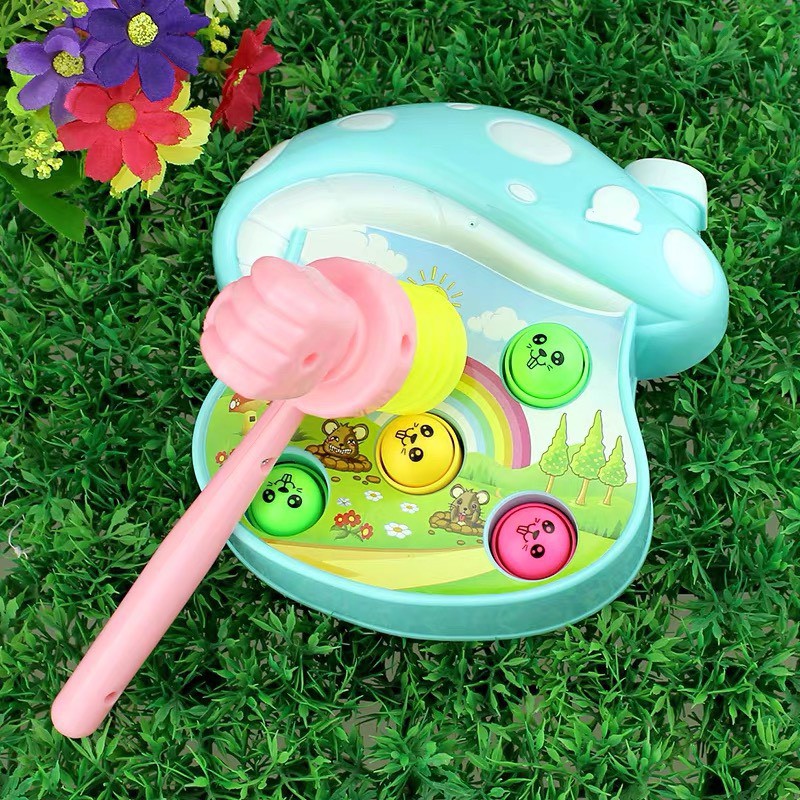 Bộ đồ chơi đập chuột hình nấm dễ thương