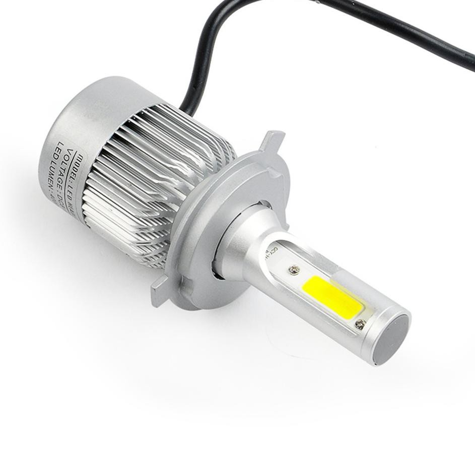 2 Đèn Pha Led Cob C6 H4 36w - 3800lm Hi Lo Cho Xe Hơi