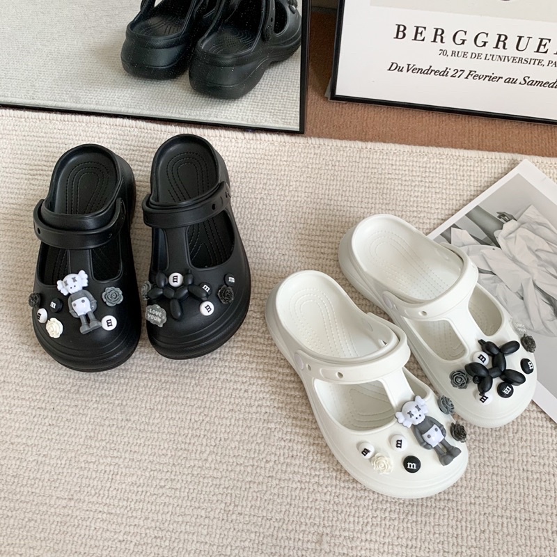 Sorami.Shoes | Dép cross đính sticker trendy siêu êm và nhẹ