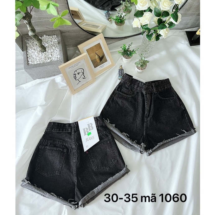 [TCShopJean Bigsize 50-80kg] Quần Đùi Jeans Nữ Quần short Bò Nữ Lưng Cao Ống Rộng Xám Size Lớn Ms 1060