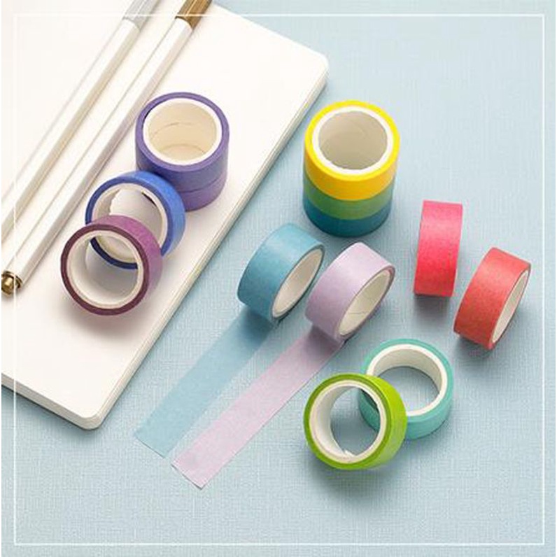 60 Cuộn Băng Dính Nhiều Màu Dùng Làm Thẻ Scrapbook