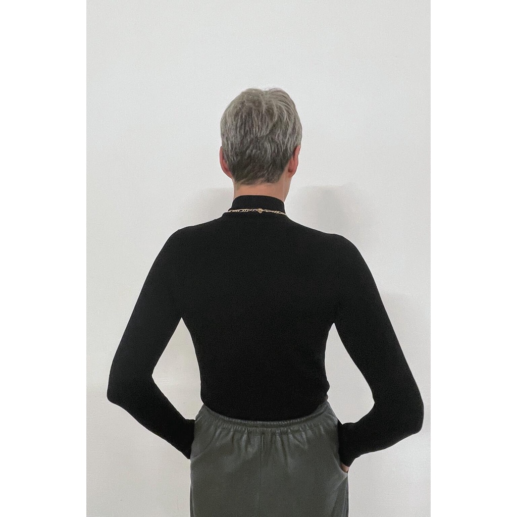 Zara Áo sweater Cổ Cao Ôm Dáng Thời Trang Mùa Thu Cho Nữ 1509104