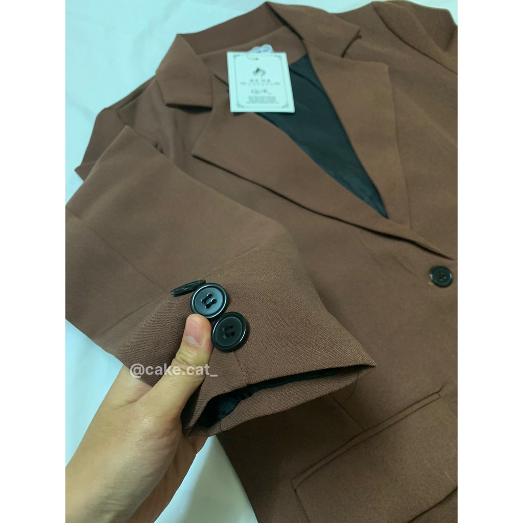 [Có sẵn] ÁO BLAZER TÚI NẮP 2 CÚC STYLE HÀN QUỐC