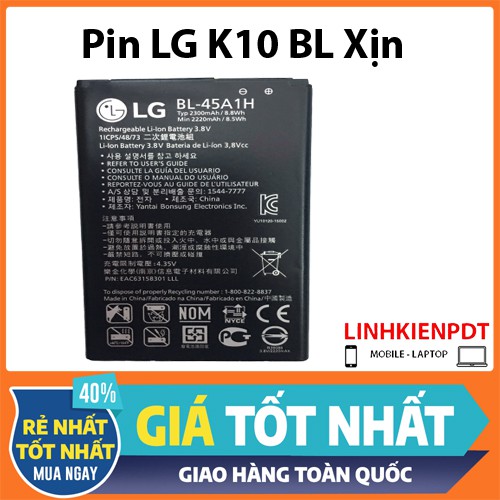 Pin LG K10 BL- 45A1H 2300mAh