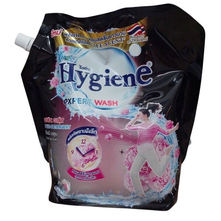 Nước giặt xả HYGIENE Thái Lan đậm đặc 1800ml 🇹🇭 xả quần áo thơm, Laundry detergent expert blossom blooming 2 trong 1