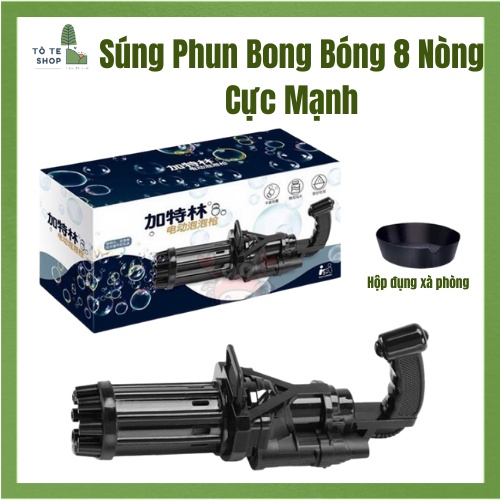 Súng bắn bong bóng 8 nòng siêu mạnh dành cho bé