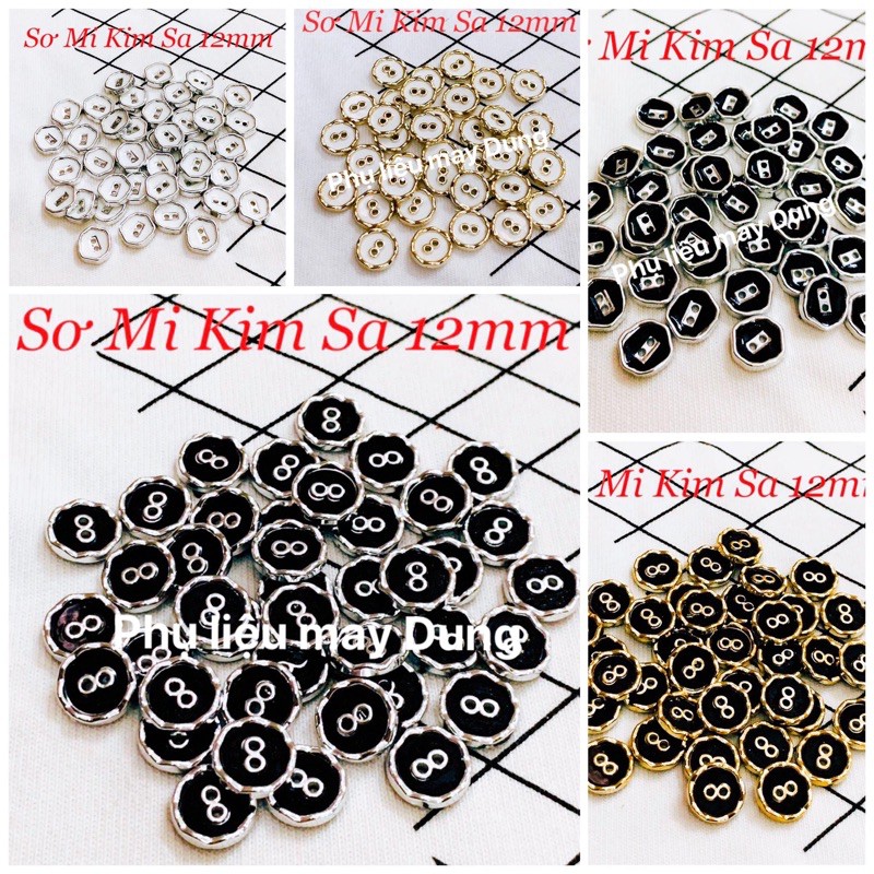 nút sơmi kimsa 12mm 2 lỗ