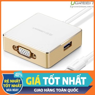 Cáp usb type c to vga + hub usb 2.0 & 3.0 hỗ trợ sạc macbook chính hãng ugreen 30442