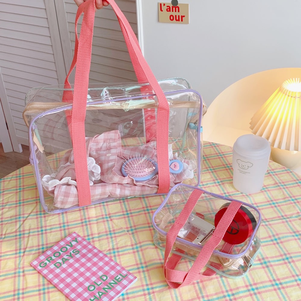 Bentoy Milkjoy Túi xách trong suốt họa tiết hoạt hình thời trang cho nữ NEW