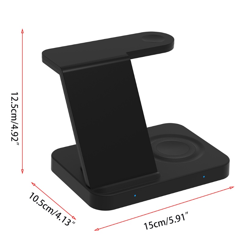 Đế Sạc Điện Thoại / Đồng Hồ Không Dây Qi 3 Trong 1