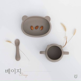 Set đĩa gấu, cốc gấu và thìa bluemama