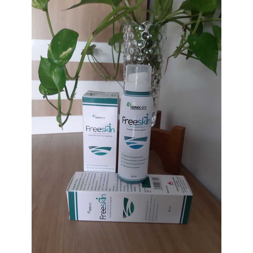 Chai Xịt  Mụn Lưng, Mụn Cơ Thể - Freeskin - Giúp Sạch Mụn, Hết Thâm, Làm Mềm Da, Sáng Da (80ml)