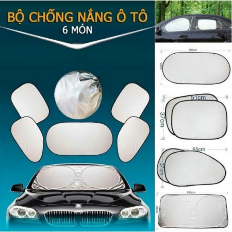 Bộ 6 Tấm Rèm Che Nắng Ô Tô - SET 6 MÓN CHE NẮNG XE HƠI Ô TÔ ( LOẠI TỐT).