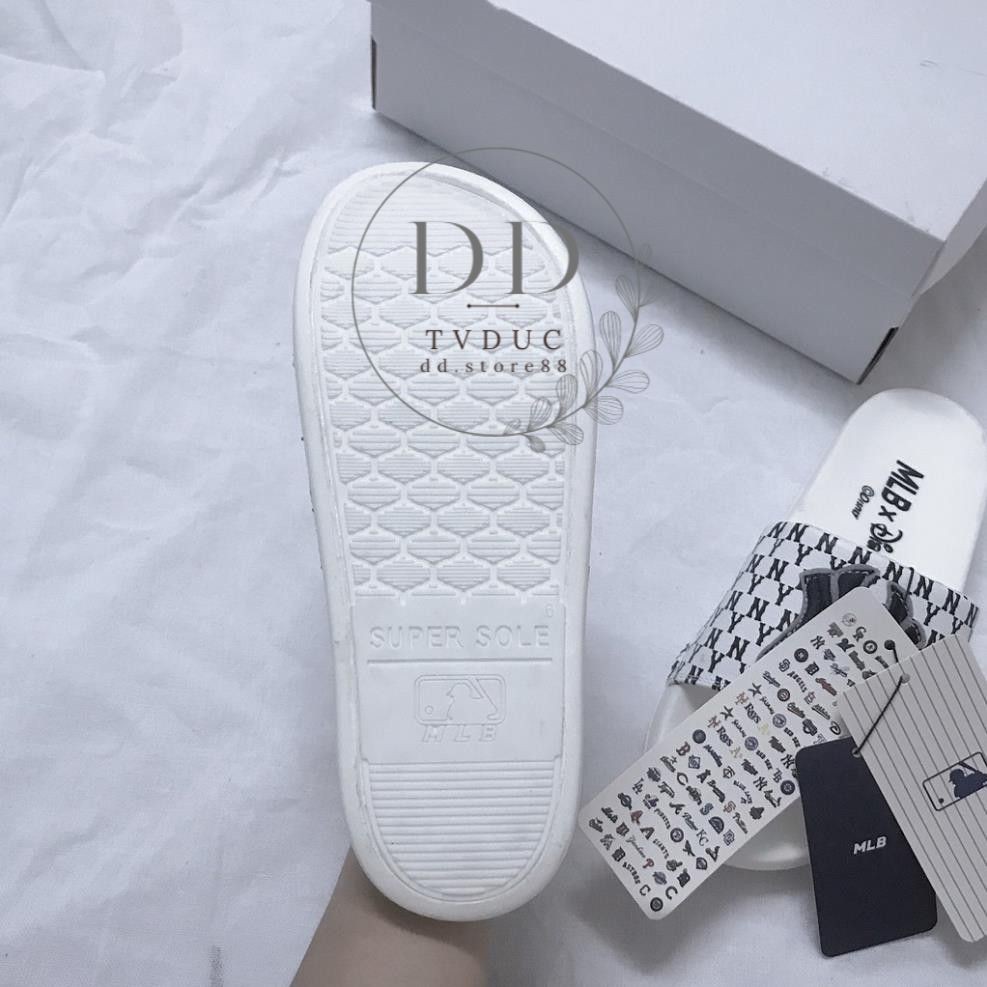 Dép M.L.B Unisex NY Chữ Thêu Sắc Nét,Quai Ngang Dày Dặn, Đế êm HOT 2021