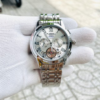 ĐỒNG HỒ NAM FNGEEN CHÍNH HÃNG DÂY THÉP CHẠY 2 LỊCH (TẶNG KÈM HỘP VÀ PIN DỰ PHÒNG) [ Đồng Hồ Nam Cao Cấp]