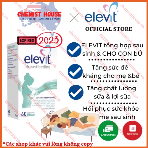 Elevit Breastfeeding - Viên uống lợi sữa cho Mẹ sau sinh, Elevit bú date 2022-2023