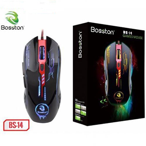 MẪU MÓI Chuột game có dây Bosston BS14 Led giá rẻ GAMING