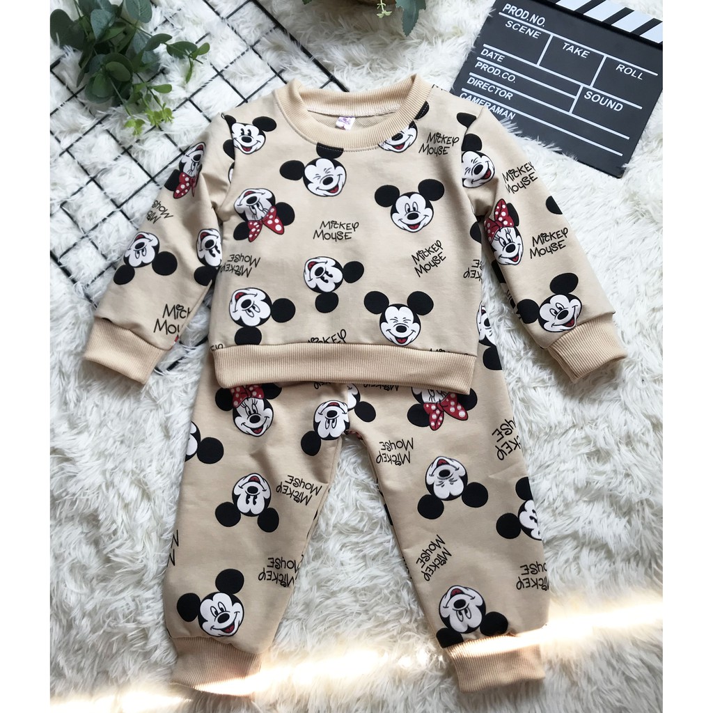 Đồ bộ cho bé gái hình mickey từ 8 - 18 kg