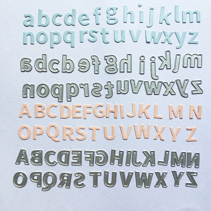 Khuôn cắt giấy làm từ kim loại hình chữ cái và số trang trí Scrapbook