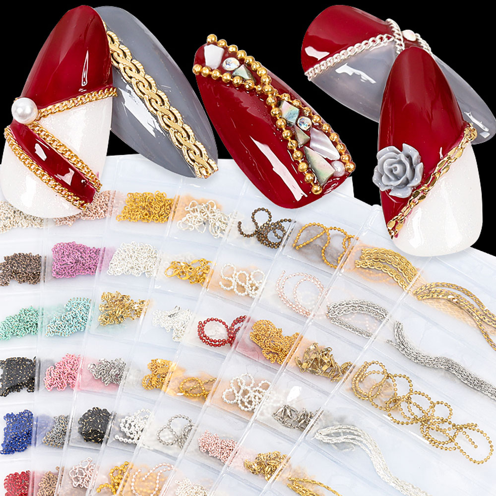 Bộ 6 Phụ Kiện Trang Trí Móng Tay 3d Tiện Dụng