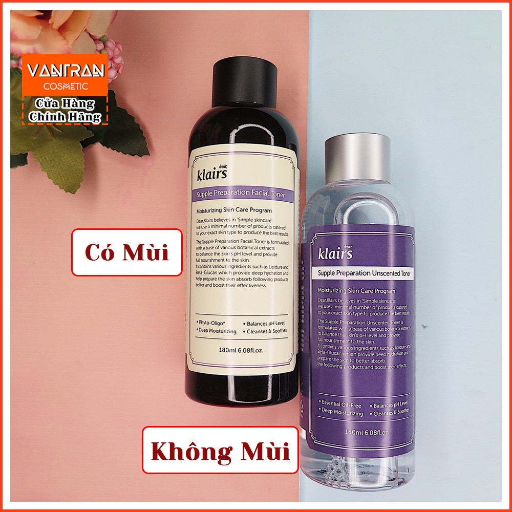 [ PHÂN PHỐI CHÍNH HÃNG ] Nước hoa hồng Klairs Supple Preparation Toner 180ml