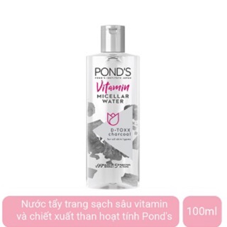 Nước tẩy trang sạch sâu POND'S vitamin và chiết xuất than hoạt tính 100ml