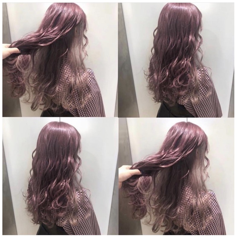 Thuốc nhuộm tóc màu hồng tím,hồng pastel(hồng đào,hồng khói),tím khoai môn,hồng tím đậm(tặng trợ dưỡng,găng tay)phải tẩy