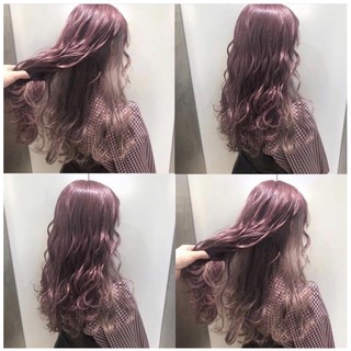 Thuốc nhuộm tóc màu hồng tím,hồng pastel(hồng đào,hồng khói),tím khoai môn,hồng tím đậm(tặng trợ dưỡng,găng tay)phải tẩy